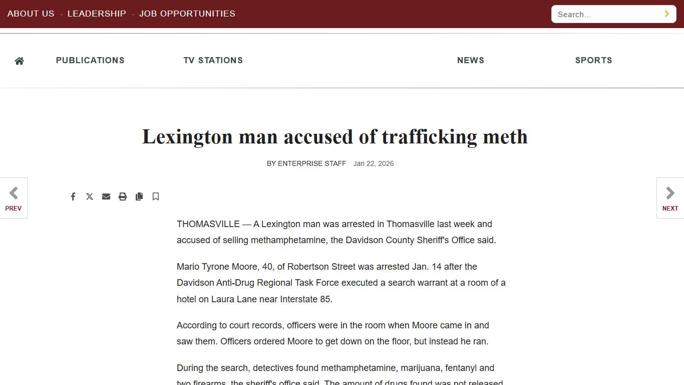 Lexington man accused of trafficking meth High Point Enterprise paxtonmedia.com